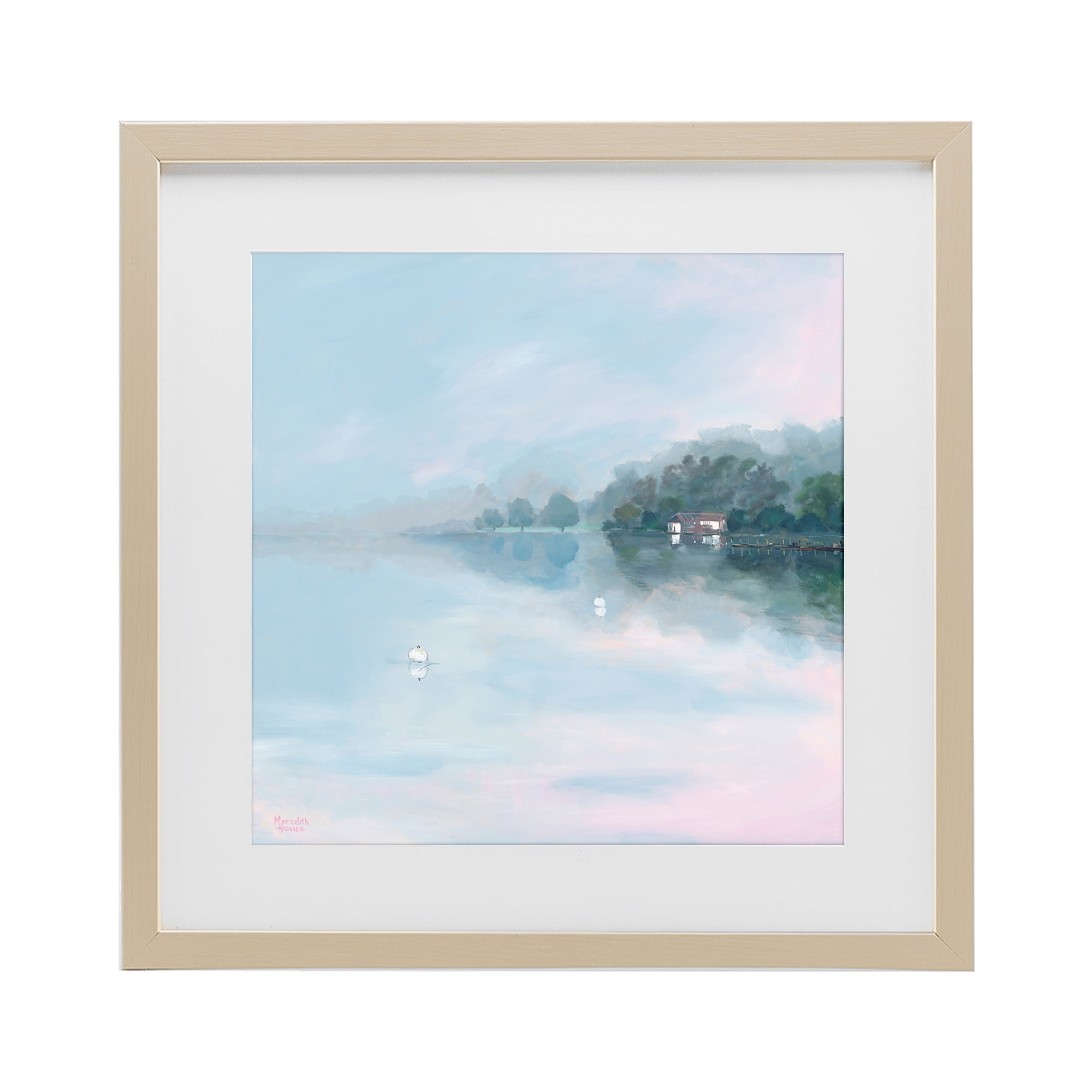 Stupell Industries Morning at Lake Windermere Birch Framed Print Under Glass, design by Meredith Howse