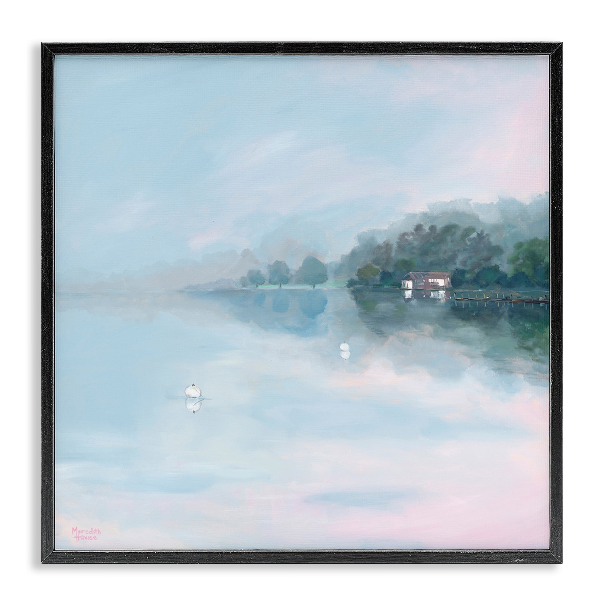 Stupell Industries Morning at Lake Windermere Black Framed Giclee Art, design by Meredith Howse