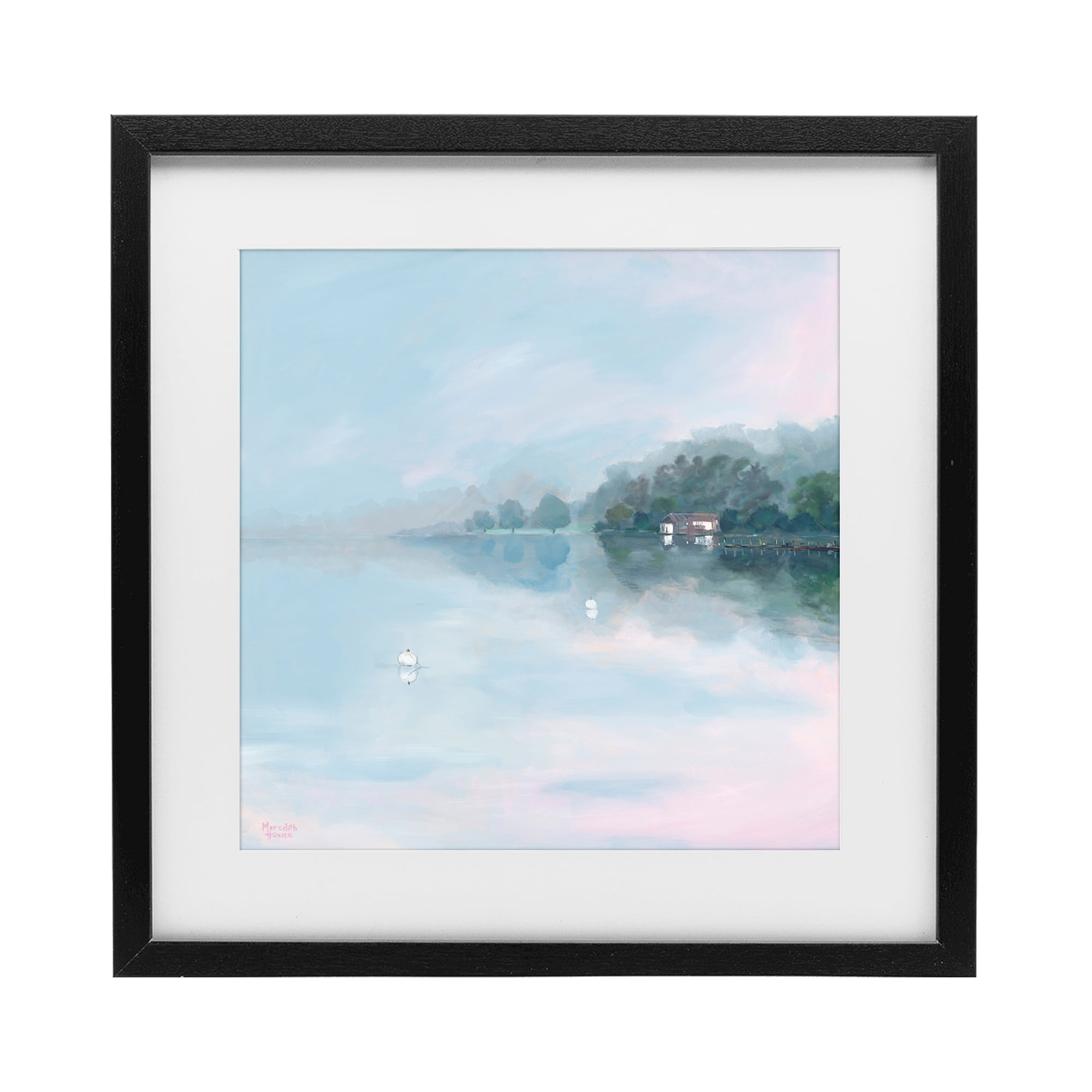 Stupell Industries Morning at Lake Windermere Black Framed Print Under Glass, design by Meredith Howse