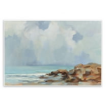 Stupell Industries Morning at Stone Beach Landscape & Nature Painting Unframed Art Print Wall Art, 15 x 10