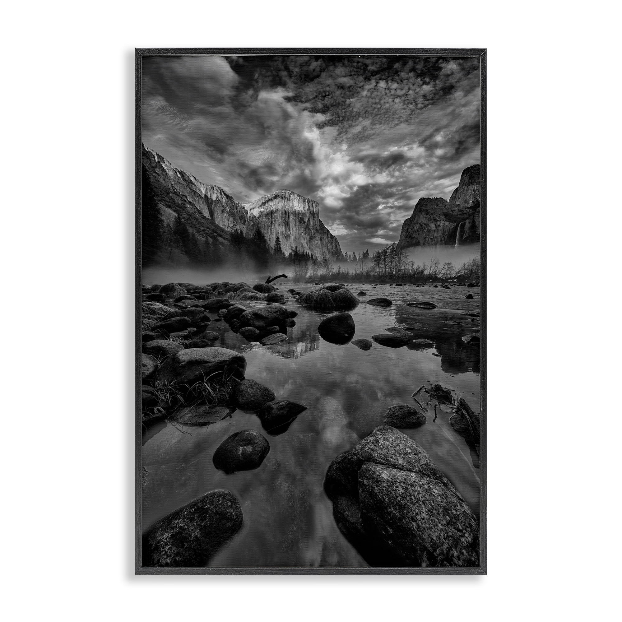 Stupell Industries Morning in Yosemite Valley Black Framed Giclee Art, design by Jon Evan
