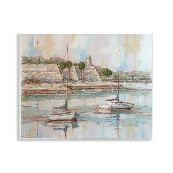 Stupell Industries Morning on the Matanzas Sailboats Transportation Painting Unframed Art Print Wall Art, 14 x 11