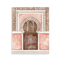 Stupell Industries Moroccan Tiled Alcove Buildings & Architecture Painting Unframed Art Print Wall Art, 11 x 14
