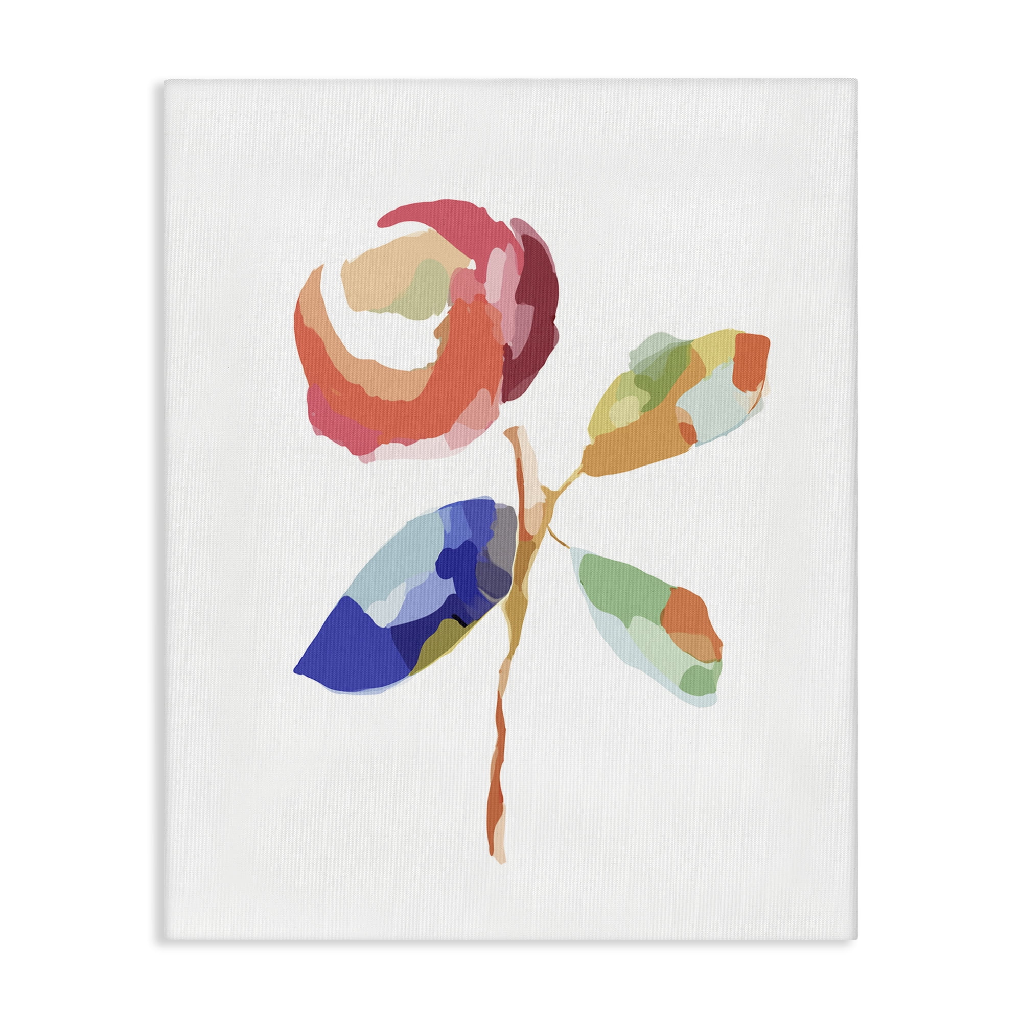 Stupell Industries Mosaic Floral Bloom Plants & Flowers Painting Wrapped Canvas Art Print Wall Art, 30 x 40