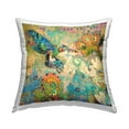 thumbnail image 1 of Stupell Industries Mosaic Floral Hummingbird Decorative Printed Throw Pillow, 18 x 18, 1 of 5