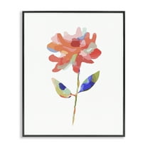 Stupell Industries Mosaic Flower Blossom Plants & Flowers Painting Black Framed Art Print Wall Art, 11 x 14