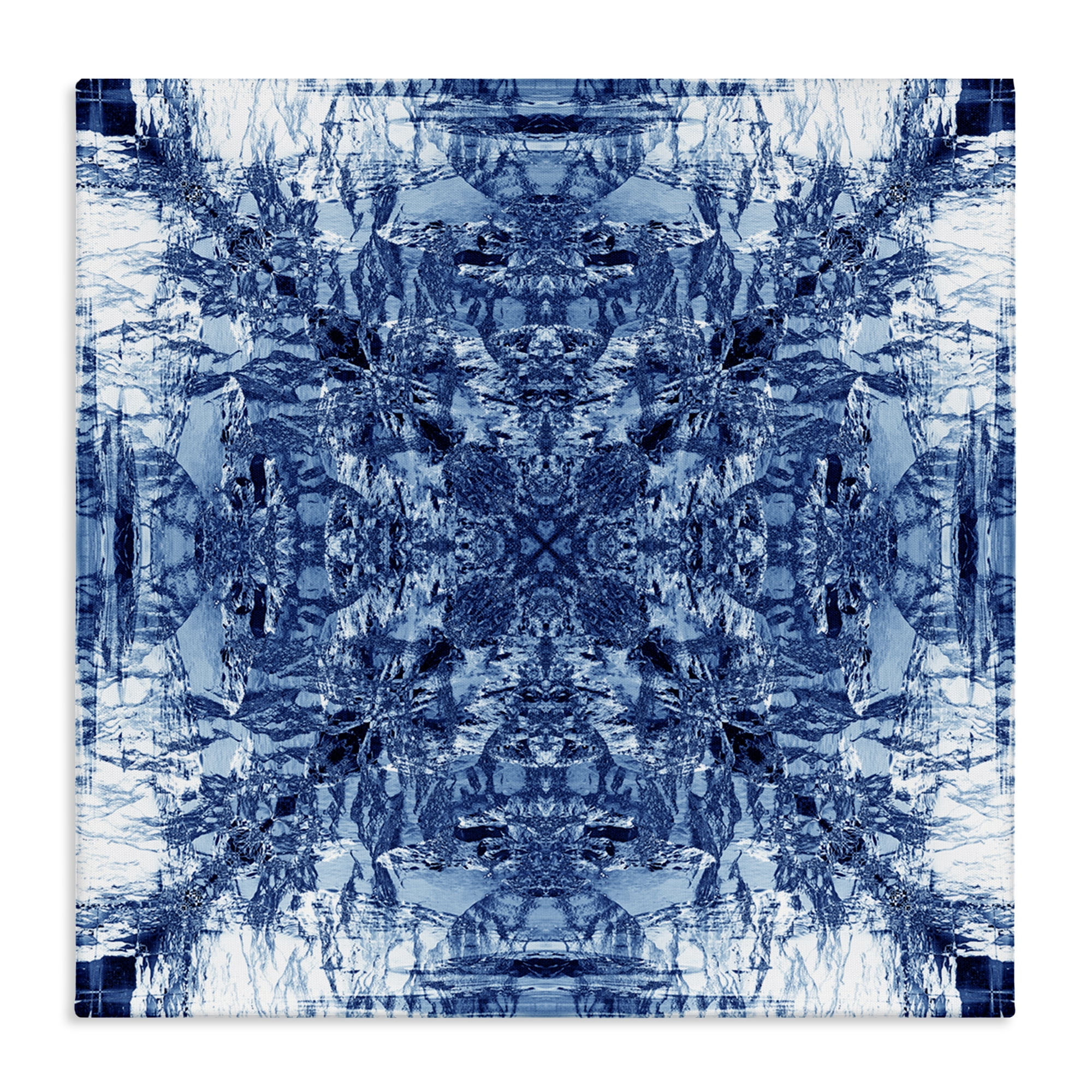 Stupell Industries Mosaic Pattern on White Abstract Painting Wrapped Canvas Art Print Wall Art, 24 x 24