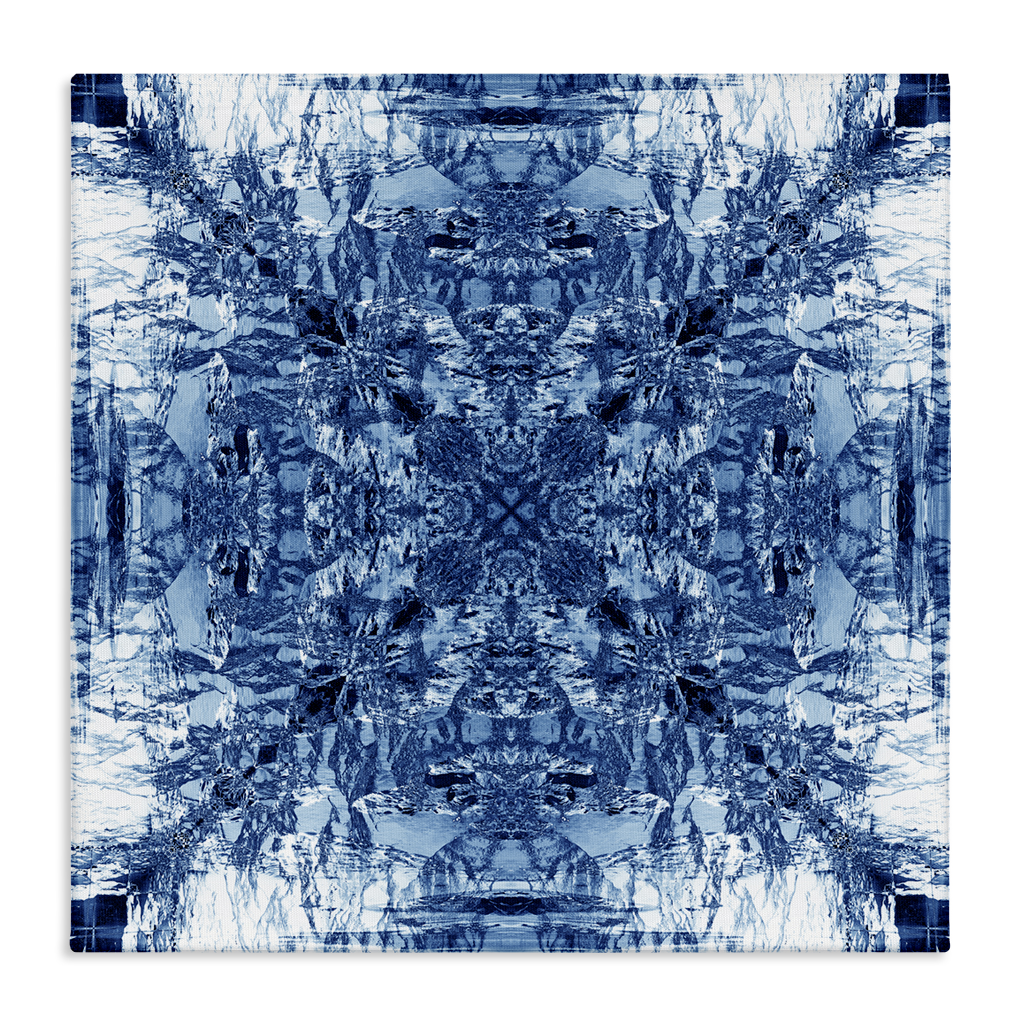 Stupell Industries Mosaic Pattern on White Abstract Painting Wrapped Canvas Art Print Wall Art, 30 x 30