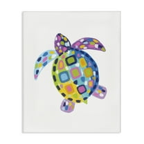 Stupell Industries Mosaic Patterned Turtle Animals & Insects Painting Gallery Wrapped Canvas Art Print Wall Art, 16 x 20