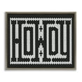 thumbnail image 1 of Stupell Industries Mosaic Style Howdy in Black Quotes and Sayings Painting Brown Floater Framed Canvas Art Print Wall Art, 21 x 17, 1 of 9