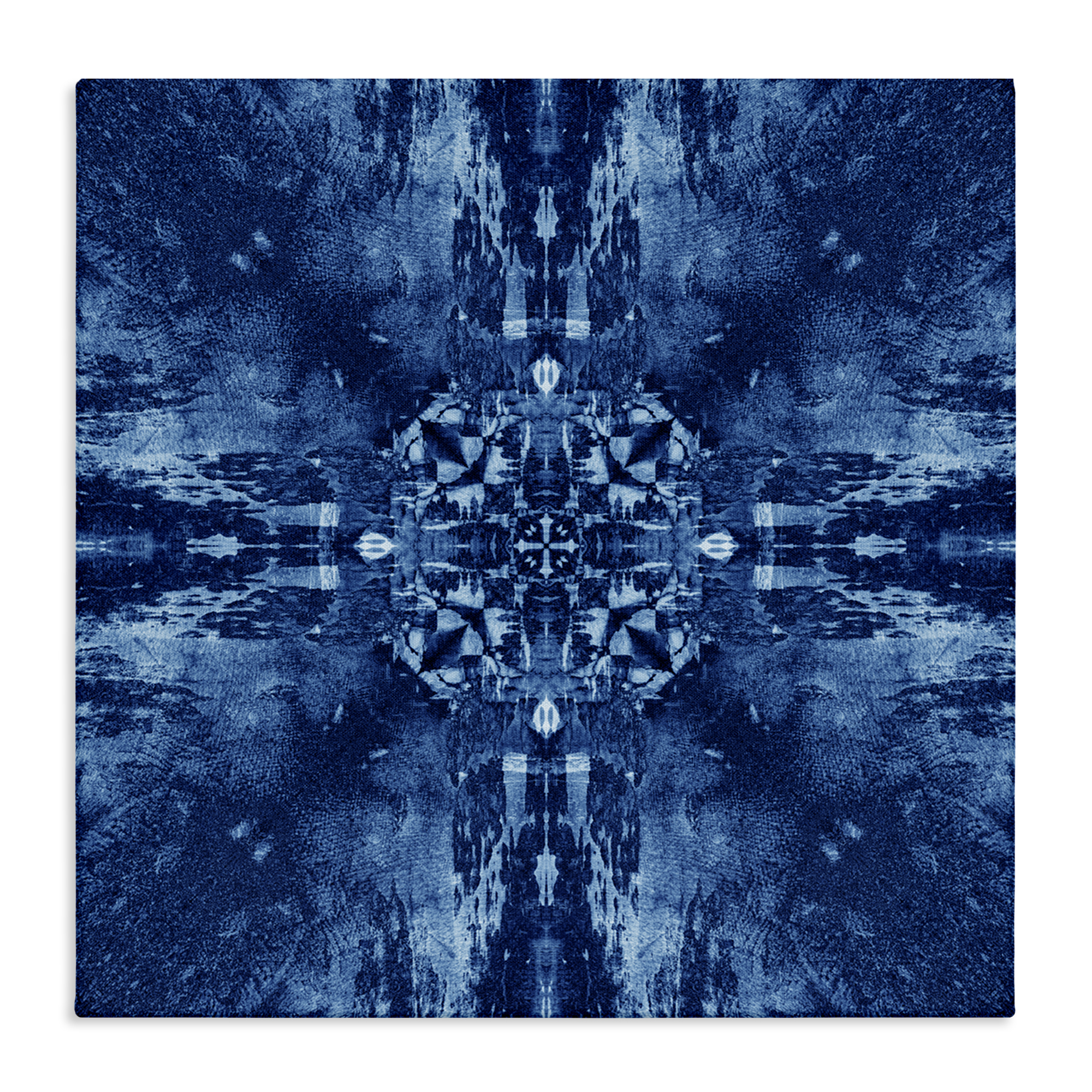 Stupell Industries Mosaic Tie Dye Motif Abstract Painting Wrapped Canvas Art Print Wall Art, 24 x 24