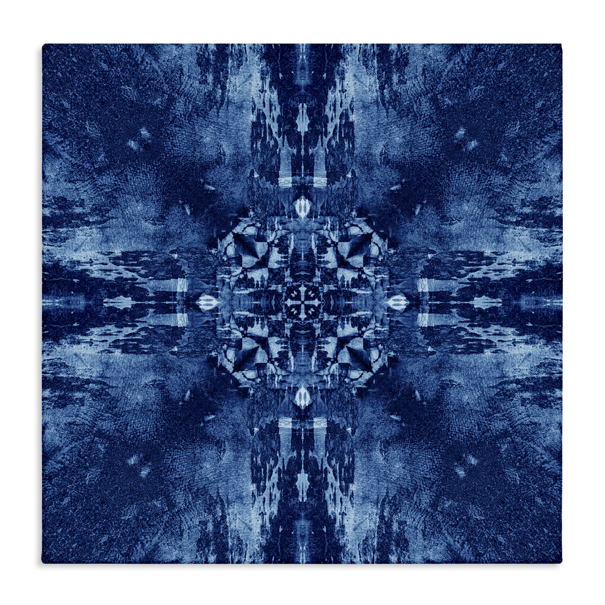 Stupell Industries Mosaic Tie Dye Motif Abstract Painting Wrapped Canvas Art Print Wall Art, 36 x 36