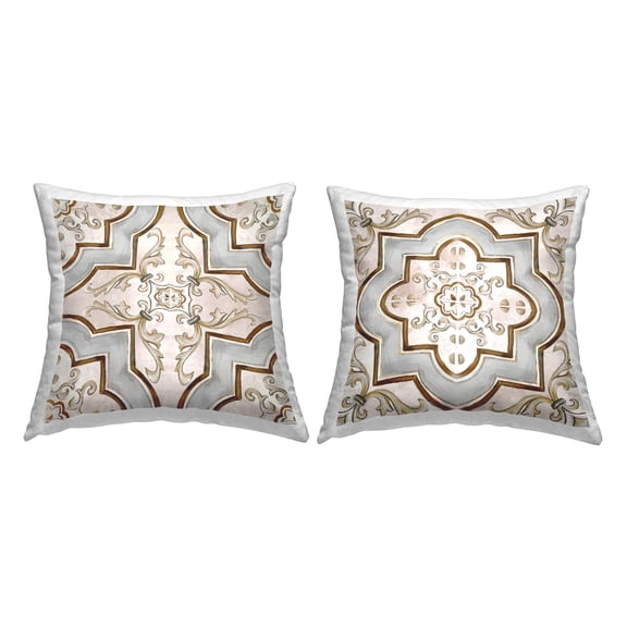 Stupell Industries Mosaic Tile Geometrics Decorative Printed Throw Pillow Design by Irena Orlov.