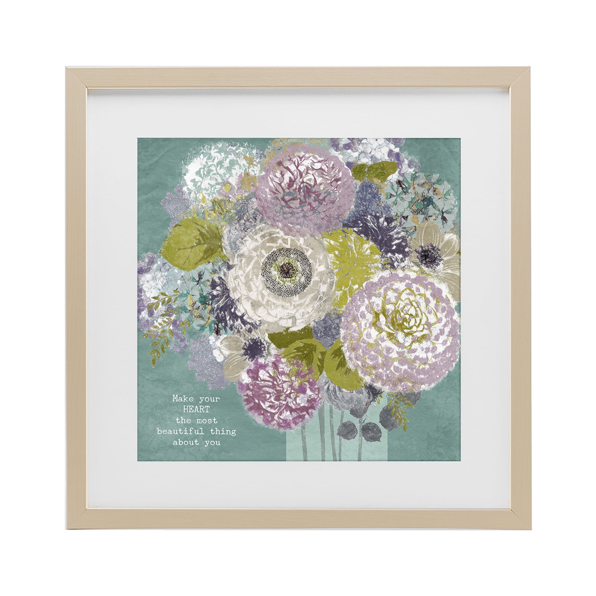Stupell Industries Most Beautiful Thing Florals Birch Framed Print Under Glass, design by Suzanne Nicoll
