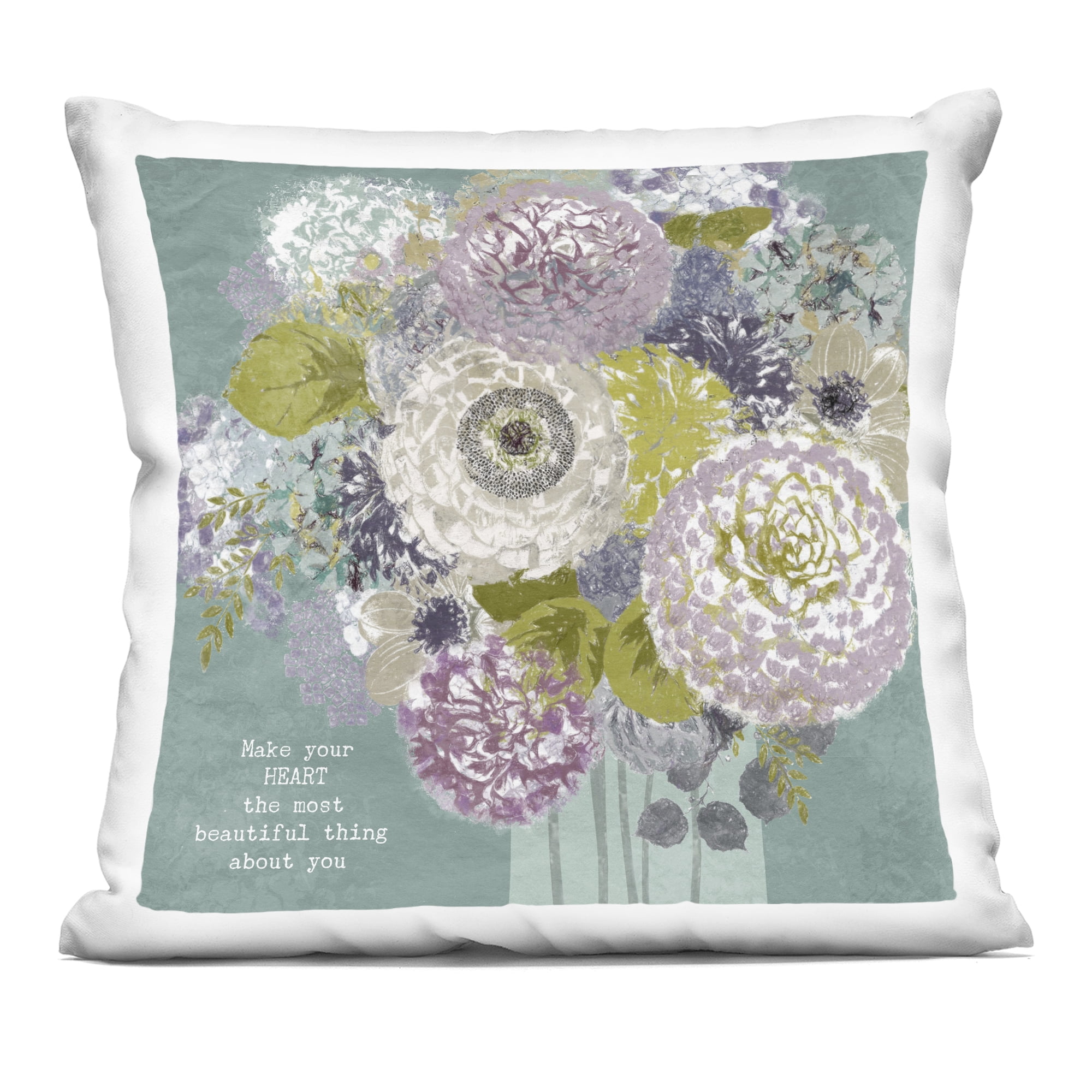 Stupell Industries Most Beautiful Thing Florals Decorative Printed Throw Pillow, design by Suzanne Nicoll, 18 x 7 x 18