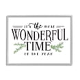 thumbnail image 1 of Stupell Industries Most Wonderful Time Christmas Holiday Word Design Graphic Art Gray Framed Art Print Wall Art, 16x20, by Lettered and Lined, 1 of 6