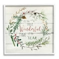thumbnail image 1 of Stupell Industries Most Wonderful Time of Year Wreath Graphic Art White Framed Art Print Wall Art, Design by Carol Robinson, 1 of 7