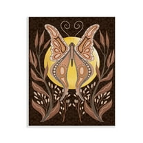 Stupell Industries Moth & Moon Botanicals Insects Painting Unframed Art Print Wall Art, 11 x 14