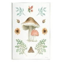 Stupell Industries Moth & Mushrooms Painting Botanical & Floral Painting Unframed Art Print Wall Art, 10 x 15