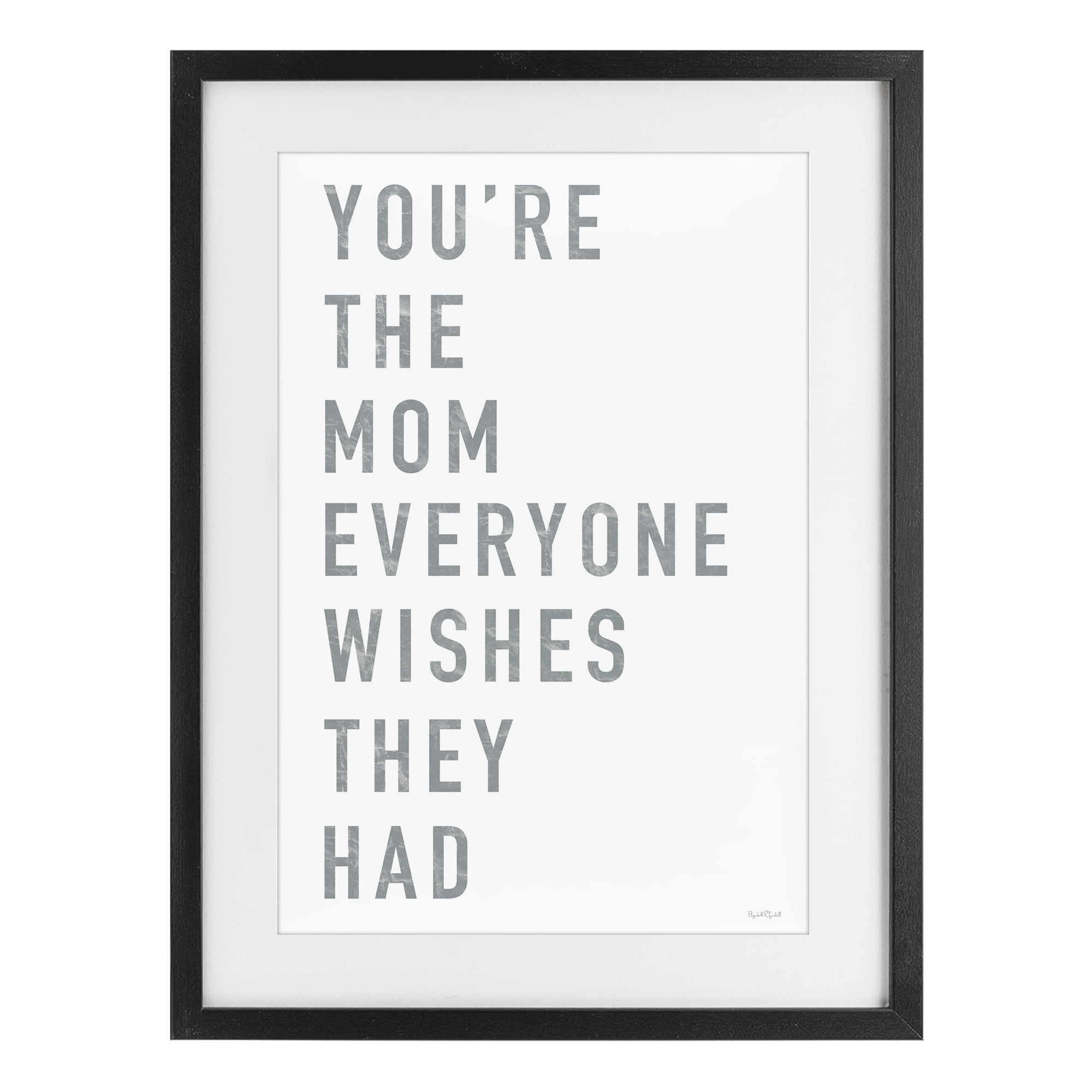 Stupell Industries Mother Appreciation Quote Black Framed Print Under Glass, design by Elizabeth Tyndall