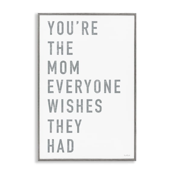 Stupell Industries Mother Appreciation Quote Gray Framed Giclee Art, design by Elizabeth Tyndall