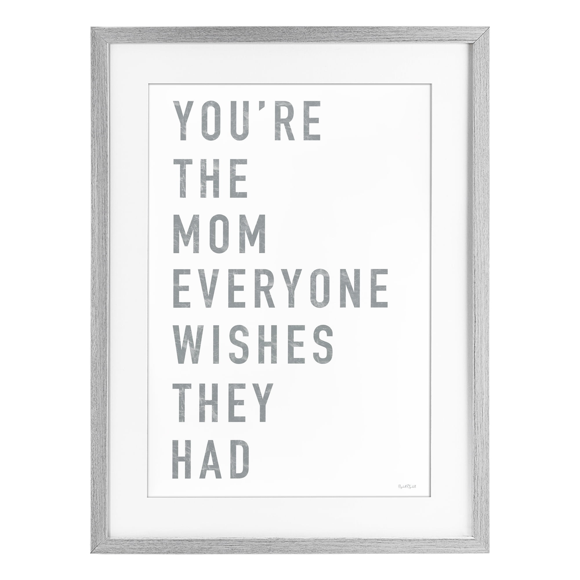 Stupell Industries Mother Appreciation Quote Gray Framed Print Under Glass, design by Elizabeth Tyndall