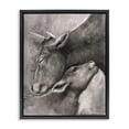 thumbnail image 1 of Stupell Industries Mother Cow & Calf Animals Drawing Black Floater Framed Canvas Art Print Wall Art, 25 x 31, 1 of 10