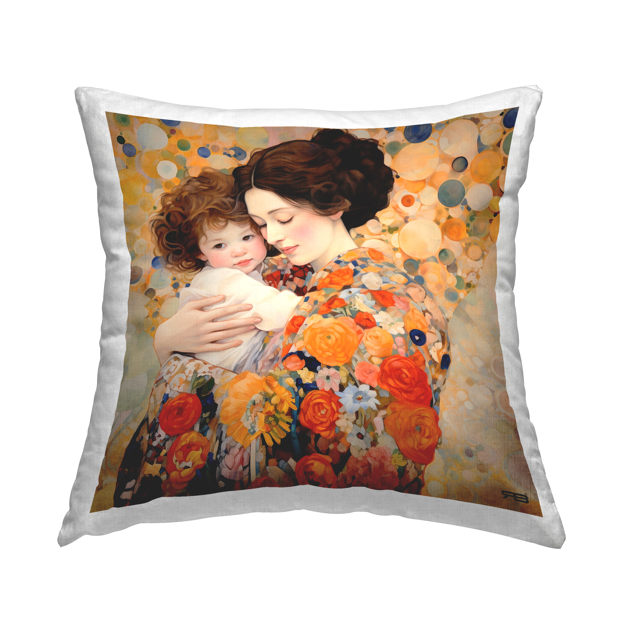 Stupell Industries Mother Hugging Toddler Decorative Printed Throw Pillow Design by RB