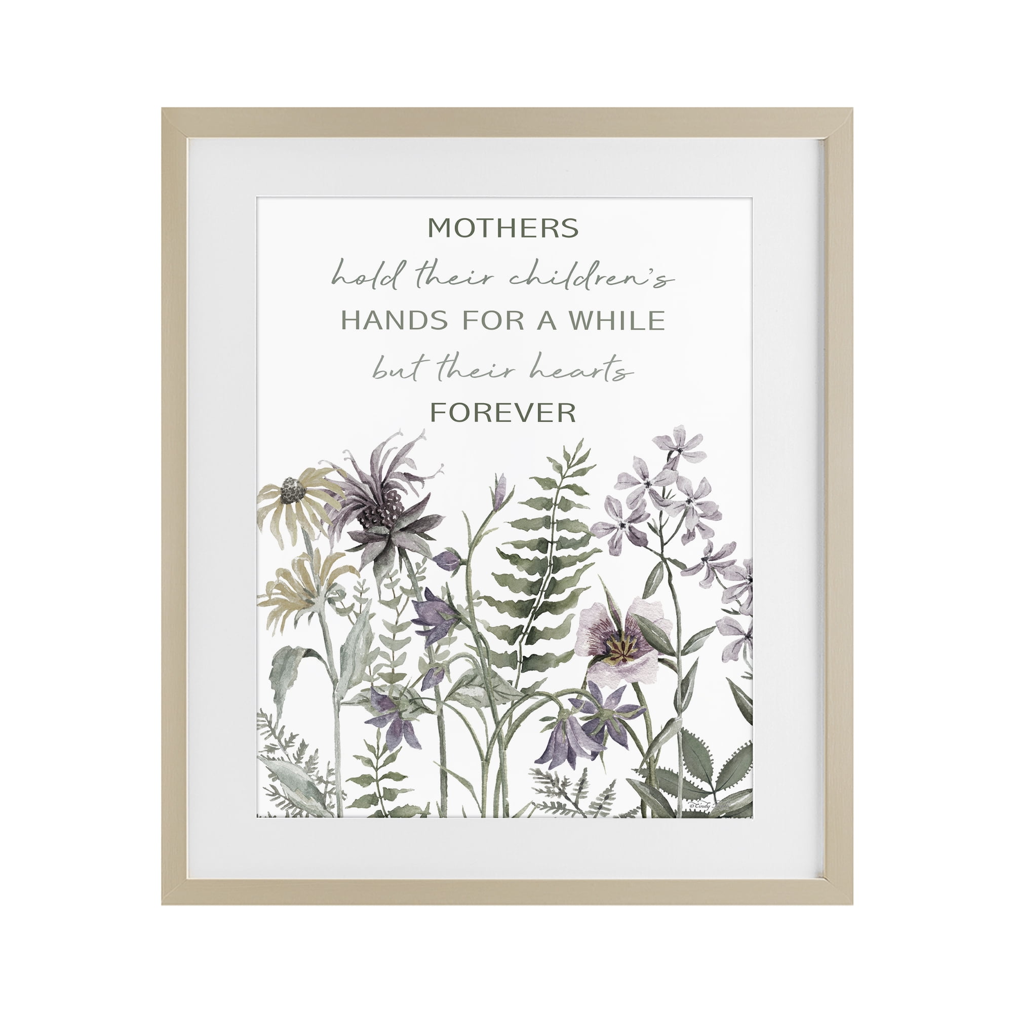 Stupell Industries Mother's Hold Parenting Sentiment Birch Framed Print Under Glass, design by Cindy Jacobs