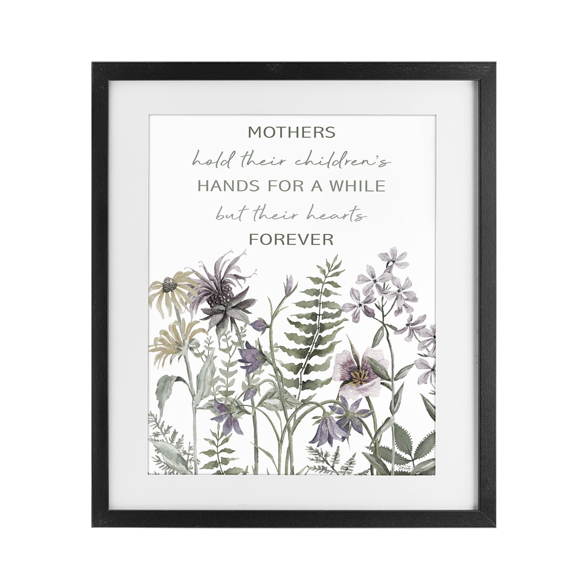 Stupell Industries Mother's Hold Parenting Sentiment Black Framed Print Under Glass, design by Cindy Jacobs