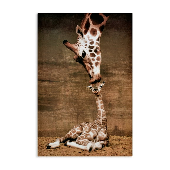 Stupell Industries Mother's Love Giraffes Canvas Wall Art design by Unknown, 36 x 24
