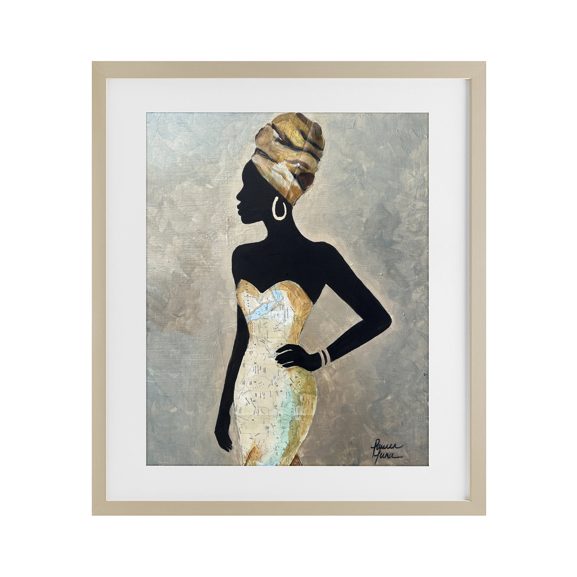 Stupell Industries Motherland Muse Fashion Portrait Birch Framed Print Under Glass, design by Lauren Luna