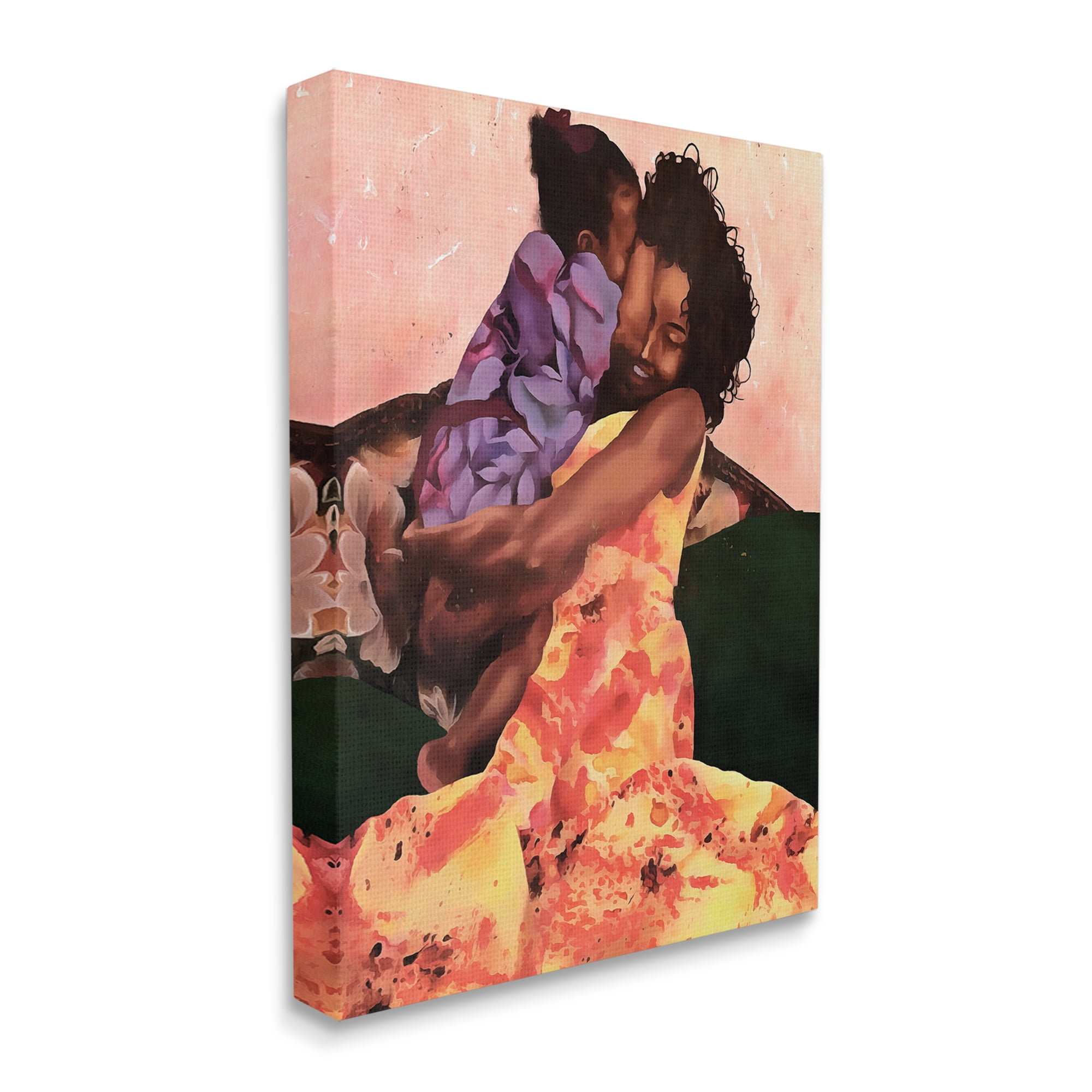 Stupell Industries Motherly Hug Loving Family Daughter Moment Novelty Painting Gallery Wrapped Canvas Art Print Wall Art, 36 x 48