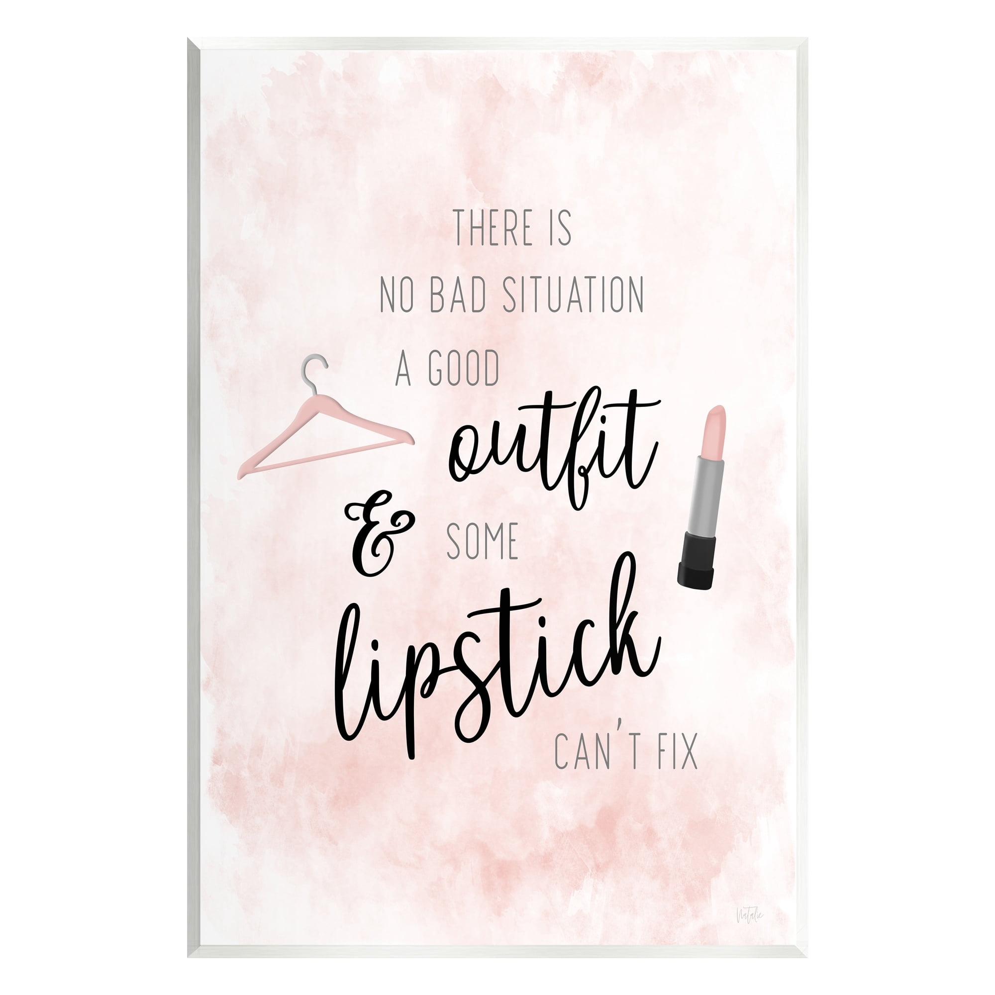 Stupell Industries Motivating Style Quote Glam Fashion Makeup Typography Graphic Art Unframed Art Print Wall Art, Design by Natalie Carpentieri