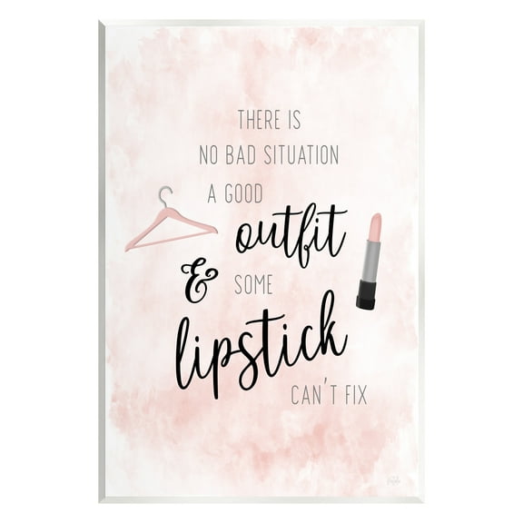 Stupell Industries Motivating Style Quote Glam Fashion Makeup Typography Graphic Art Unframed Art Print Wall Art, Design by Natalie Carpentieri