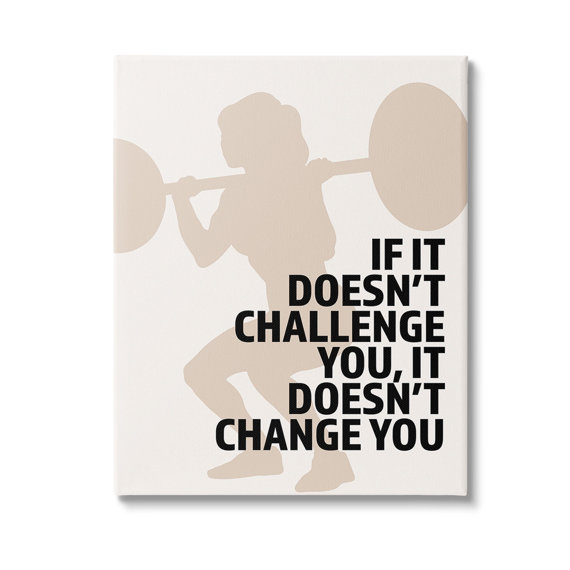 Stupell Industries Motivational Challenge Workout Inspirational Painting Gallery Wrapped Canvas Art Print Wall Art, 24 x 30