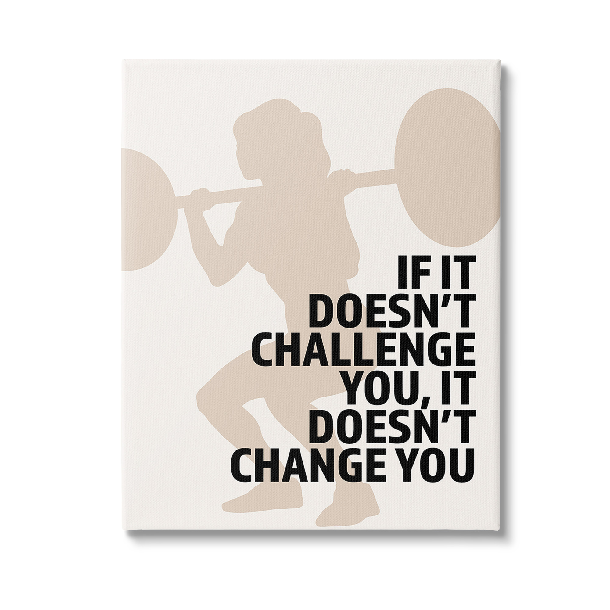 Stupell Industries Motivational Challenge Workout Inspirational Painting Gallery Wrapped Canvas Art Print Wall Art, 36 x 48