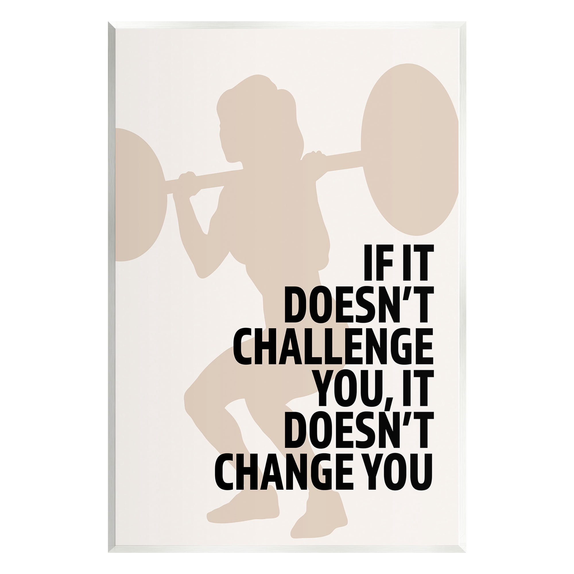 Stupell Industries Motivational Challenge Workout Inspirational Painting Unframed Art Print Wall Art, 13 x 19