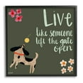 thumbnail image 1 of Stupell Industries Motivational Dog Humor Floral Quote Graphic Art Black Framed Art Print Wall Art, Design by Katie Doucette, 1 of 8