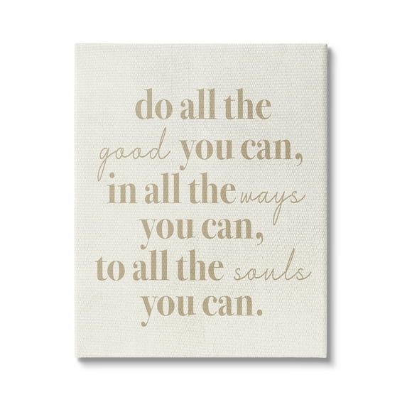 Stupell Industries Motivational Doing Good Phrase Inspirational Painting Gallery Wrapped Canvas Print Wall Art, 30 x 40