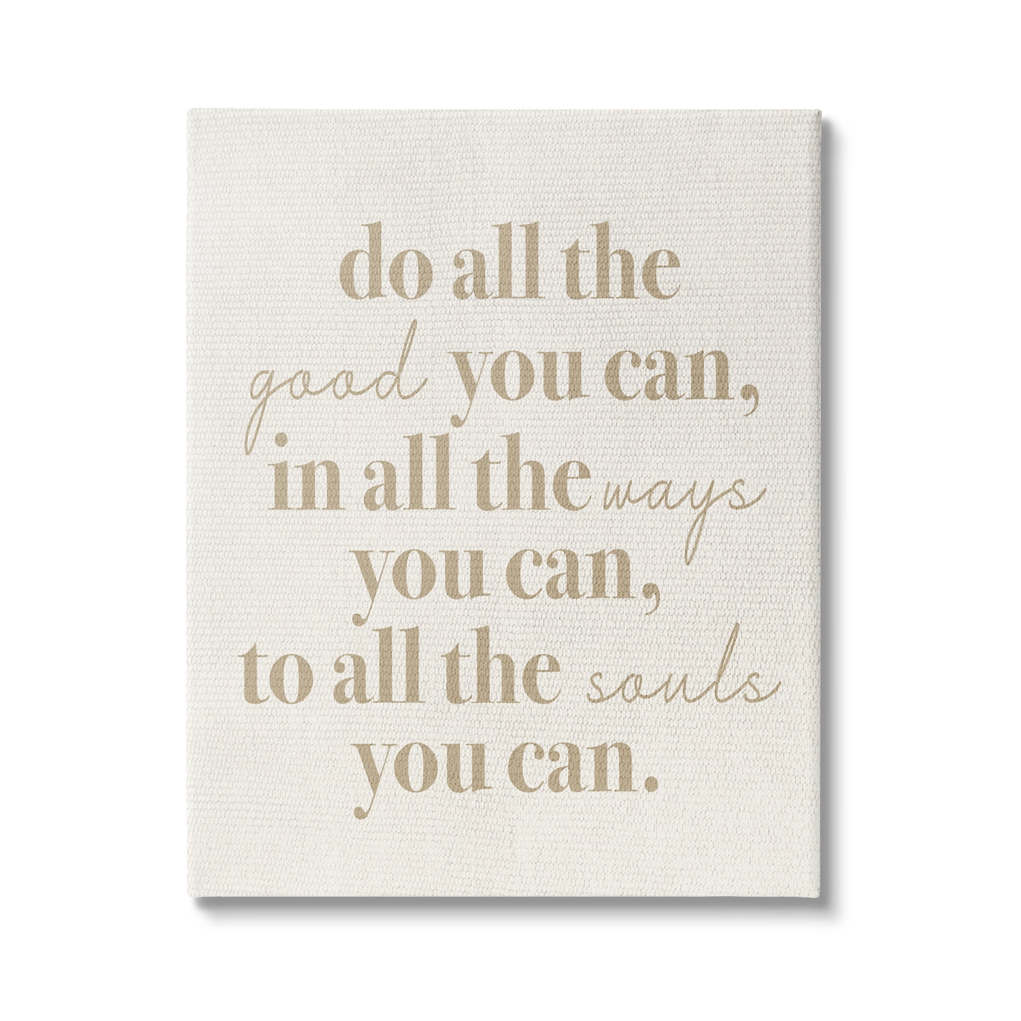 Stupell Industries Motivational Doing Good Phrase Inspirational Painting Gallery Wrapped Canvas Print Wall Art, 36 x 48