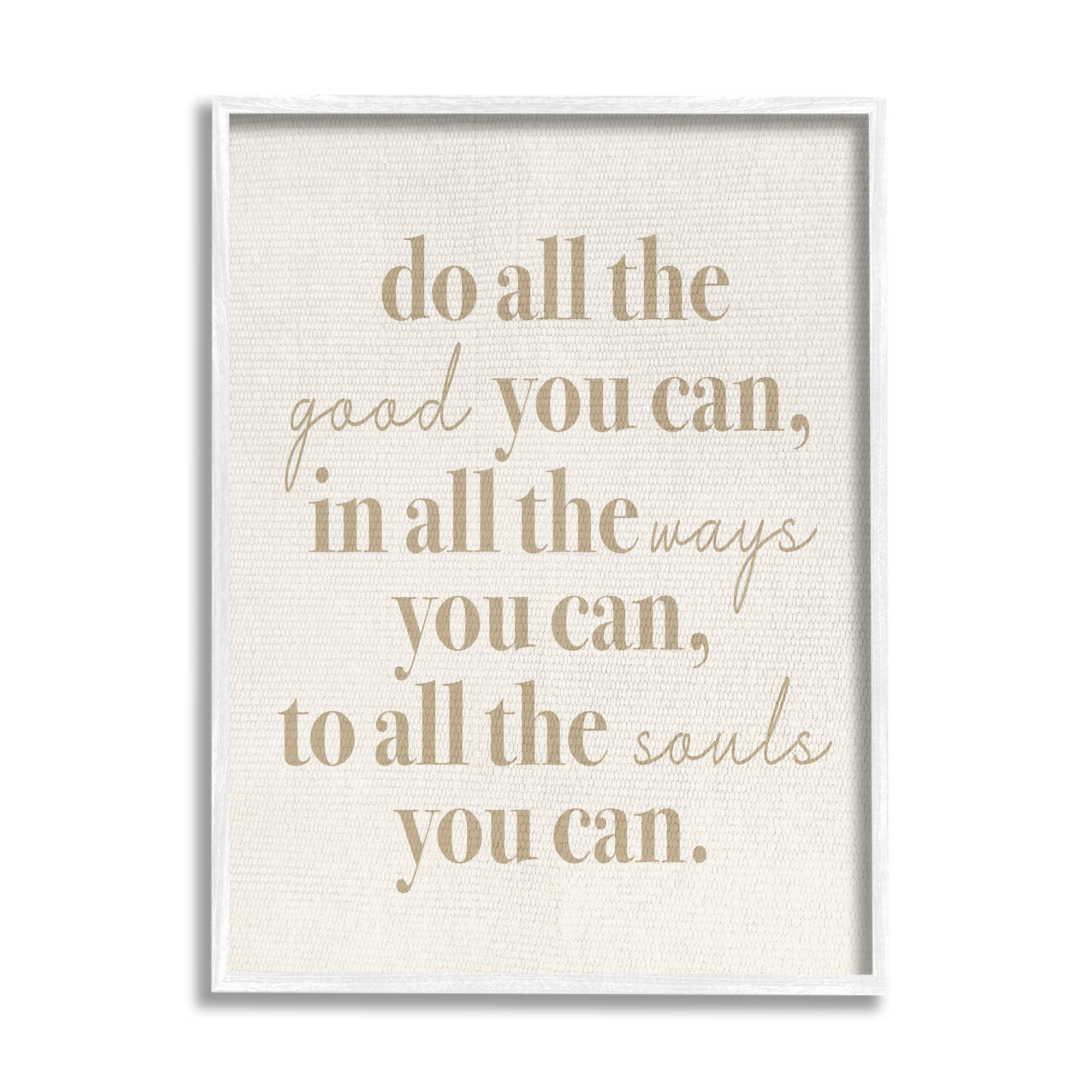 Stupell Industries Motivational Doing Good Phrase Inspirational Painting White Framed Art Print Wall Art, 24 x 30