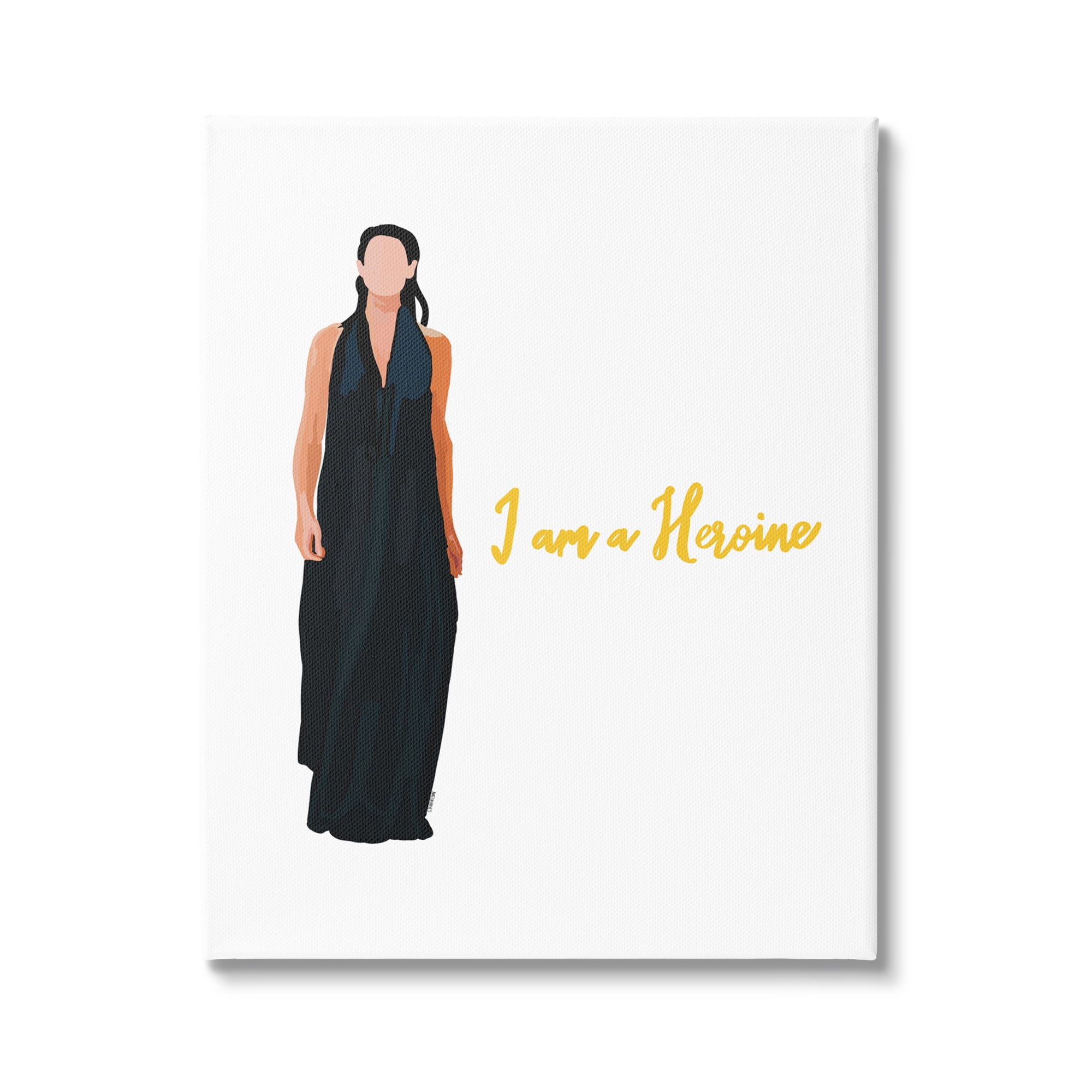 Stupell Industries Motivational Heroine Girl Power Phrase Female Fashion Graphic Art Gallery Wrapped Canvas Print Wall Art, Design by Amelia Noyes