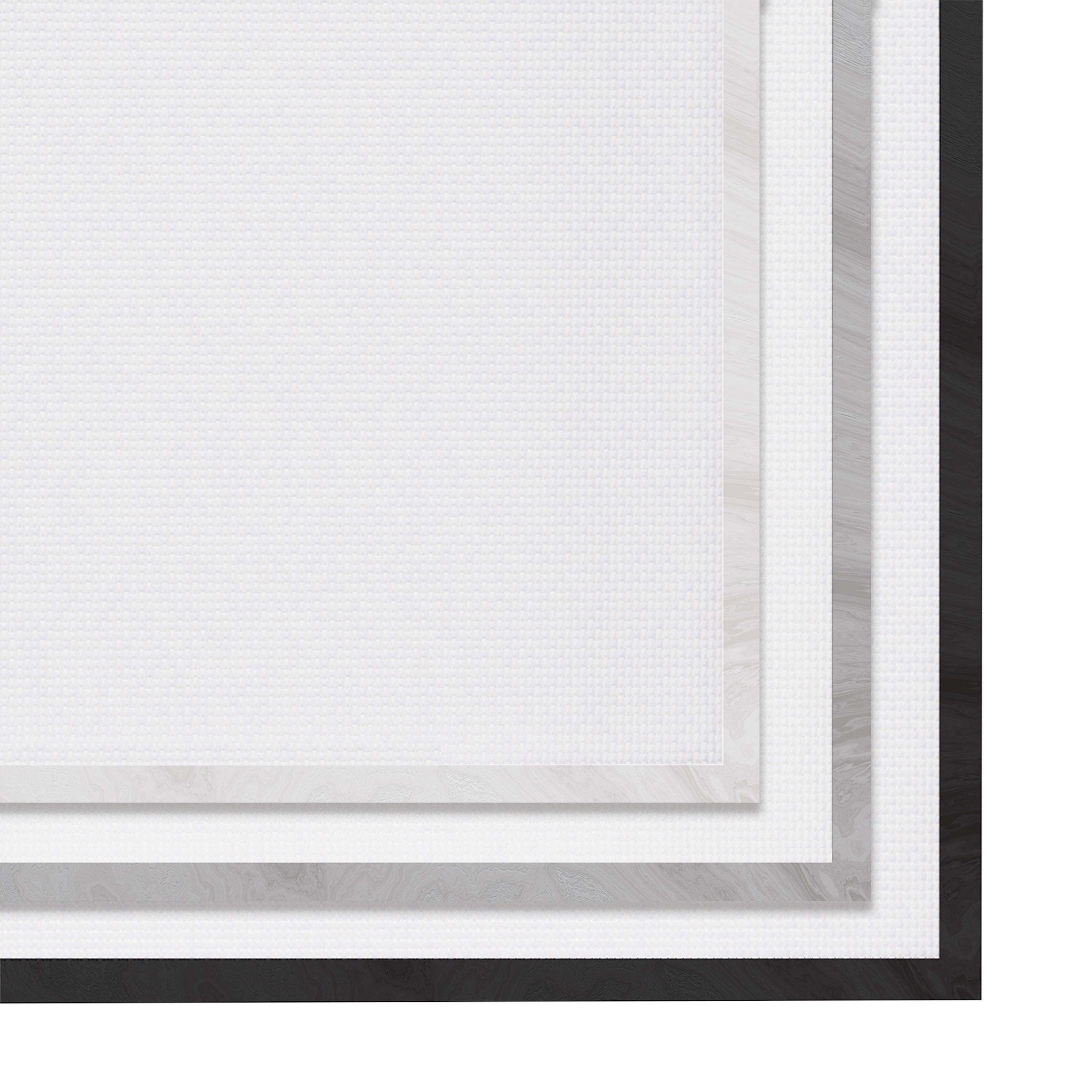 Gray and Black Framed Giclee Textured Wall Art, 11" x 14"