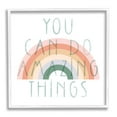 thumbnail image 1 of Stupell Industries Motivational Pastel Rainbow Graphic Art White Framed Art Print Wall Art, Design by Daphne Polselli, 1 of 7