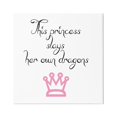 thumbnail image 1 of Stupell Industries Motivational Princess Quote Girl Power Pink Crown Graphic Art Gallery Wrapped Canvas Print Wall Art, Design by J. Weiss, 1 of 7