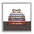 thumbnail image 1 of Stupell Industries Motivational Self Esteem Books Inspirational Painting Gray Framed Art Print Wall Art, 12 x 12, 1 of 9