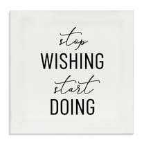 Stupell Industries Motivational Start Doing Text & Numbers Painting Wrapped Canvas Art Print Wall Art, 17 x 17