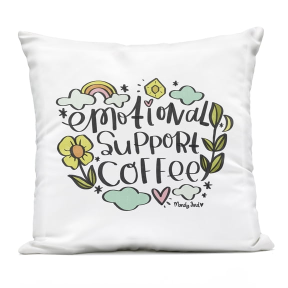 Stupell Industries Motivational Support Coffee Design by Mandy Ford Art + Illustration Outdoor Printed Pillow
