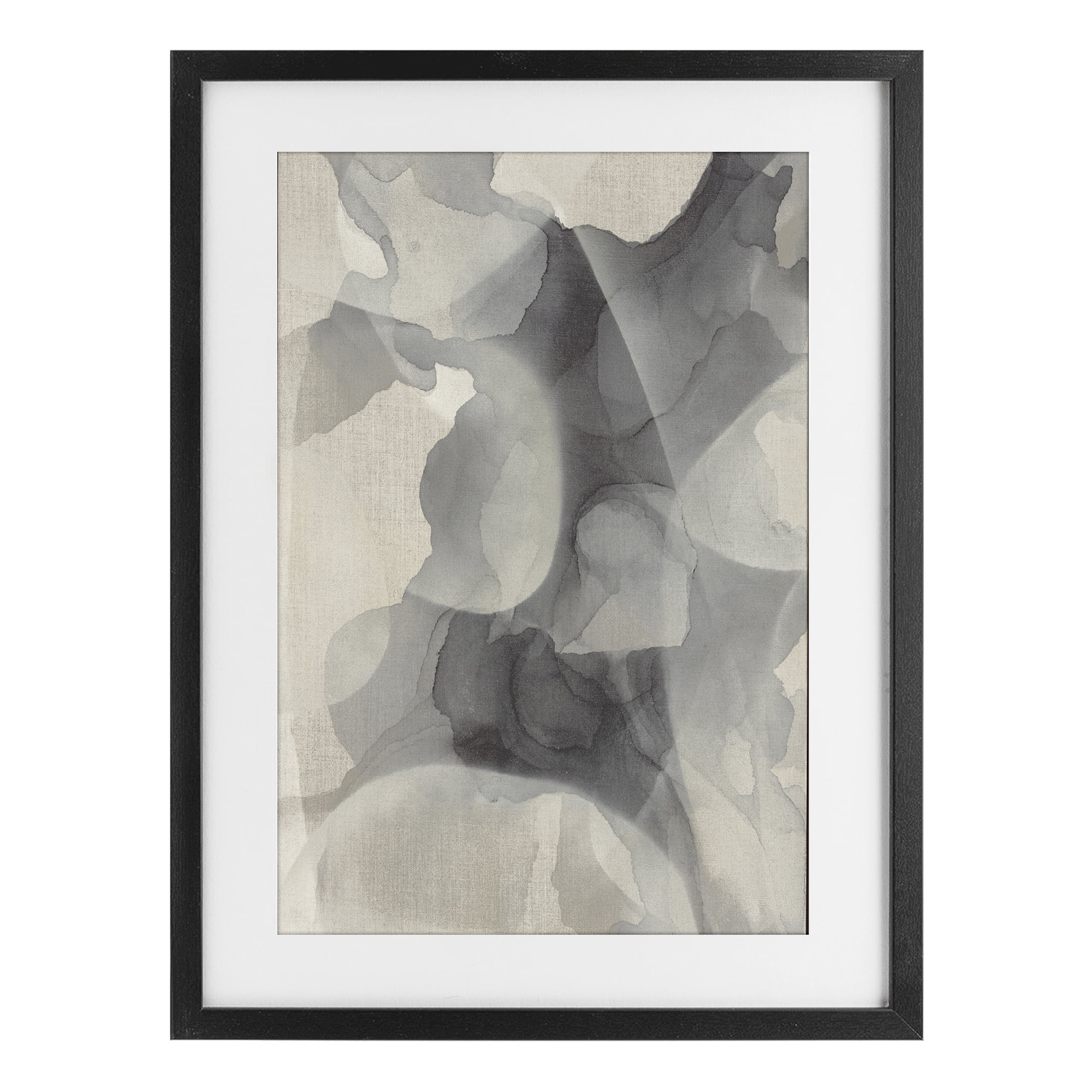 Stupell Industries Mottled Monochrome Abstract Black Framed Print Under Glass, design by Kippi Leonard